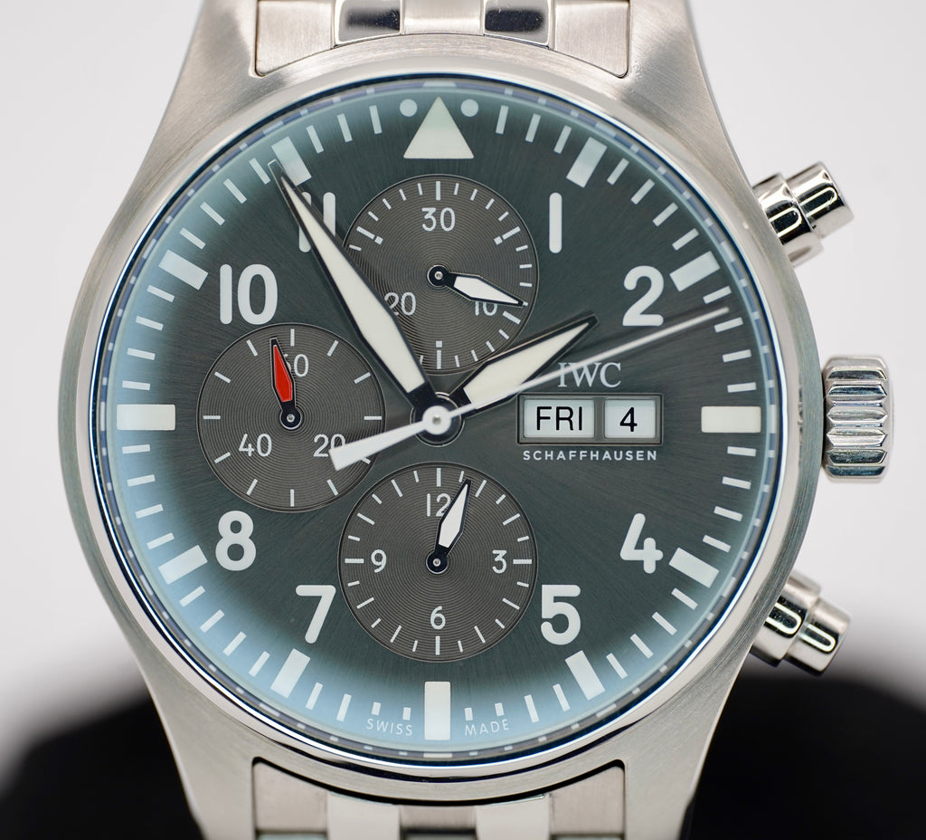 IWC Pilot Spitfire Chronograph Grey Dial Stainless Steel 43mm
