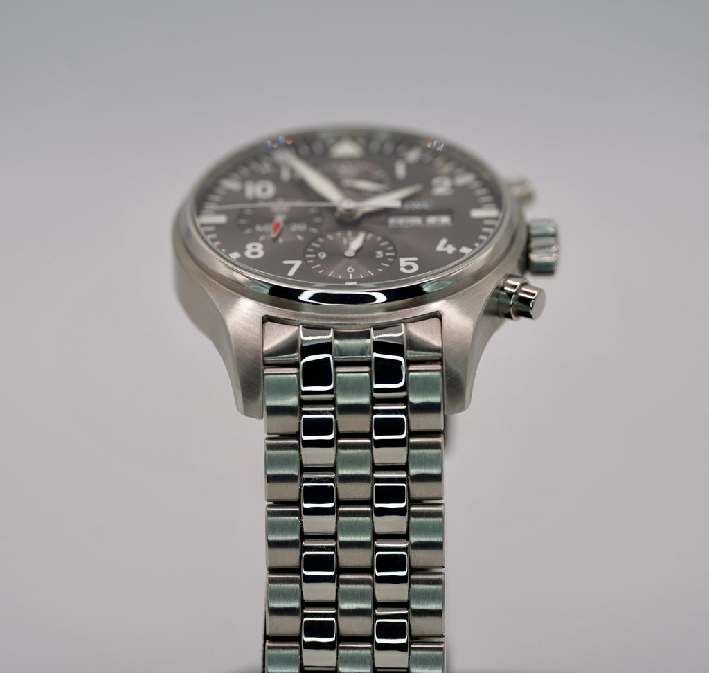 IWC Pilot Spitfire Chronograph Grey Dial Stainless Steel 43mm