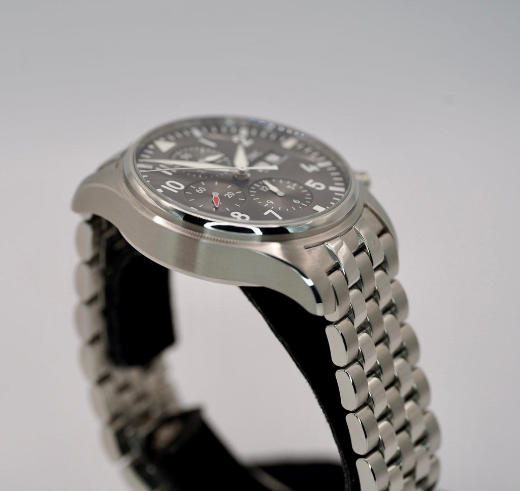IWC Pilot Spitfire Chronograph Grey Dial Stainless Steel 43mm