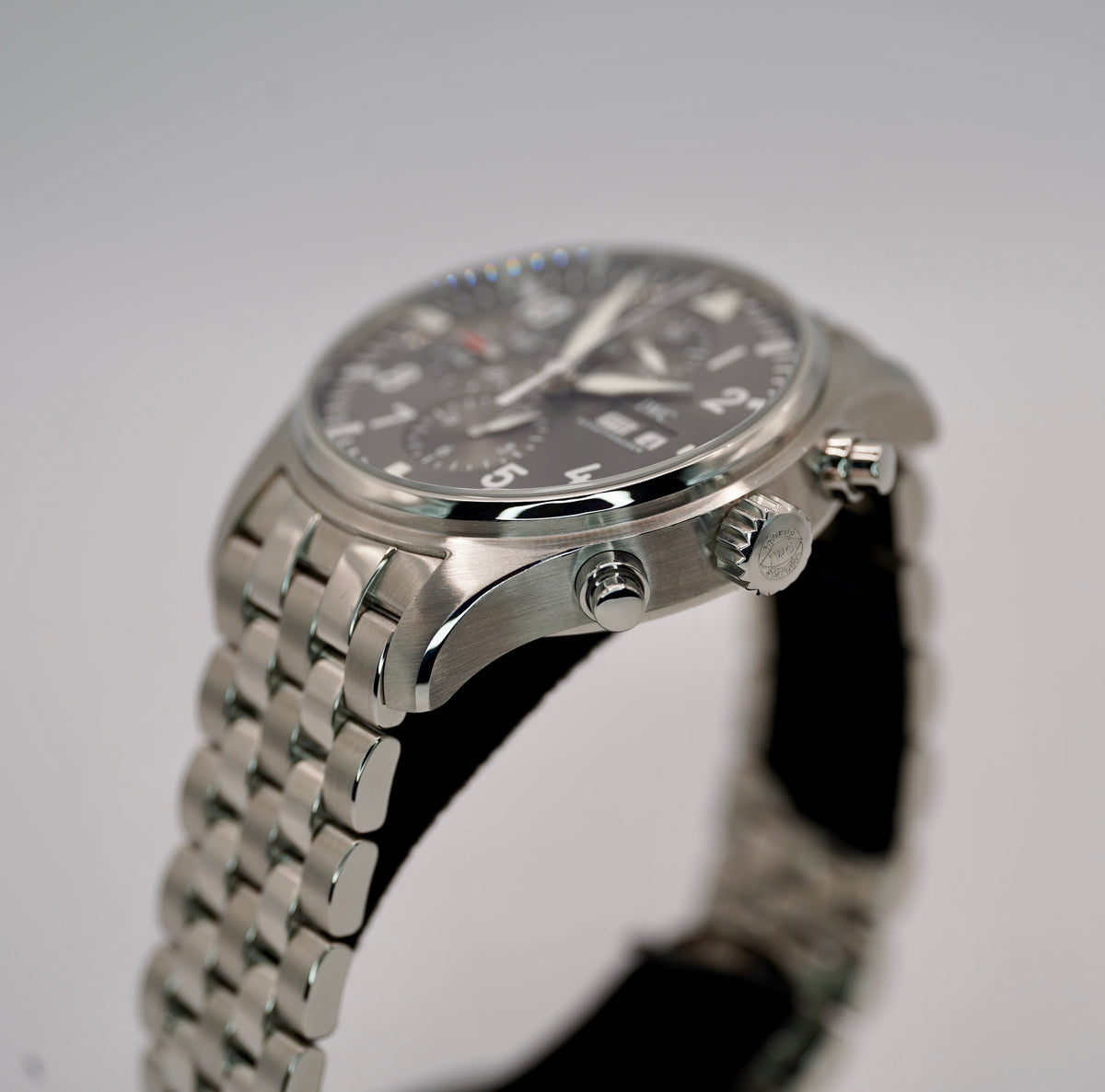 IWC Pilot Spitfire Chronograph Grey Dial Stainless Steel 43mm