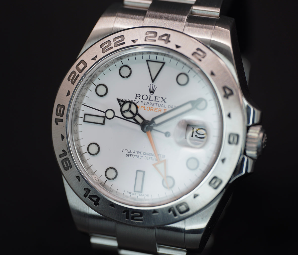 Rolex Explorer II White Dial on Oyster 216570