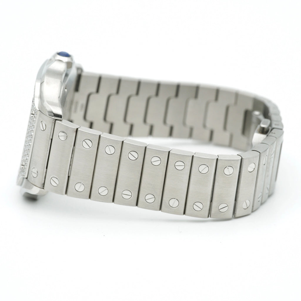 Cartier Santos de Cartier Medium Sunray Dial on Bracelet W4SA0005 Complete 2022
