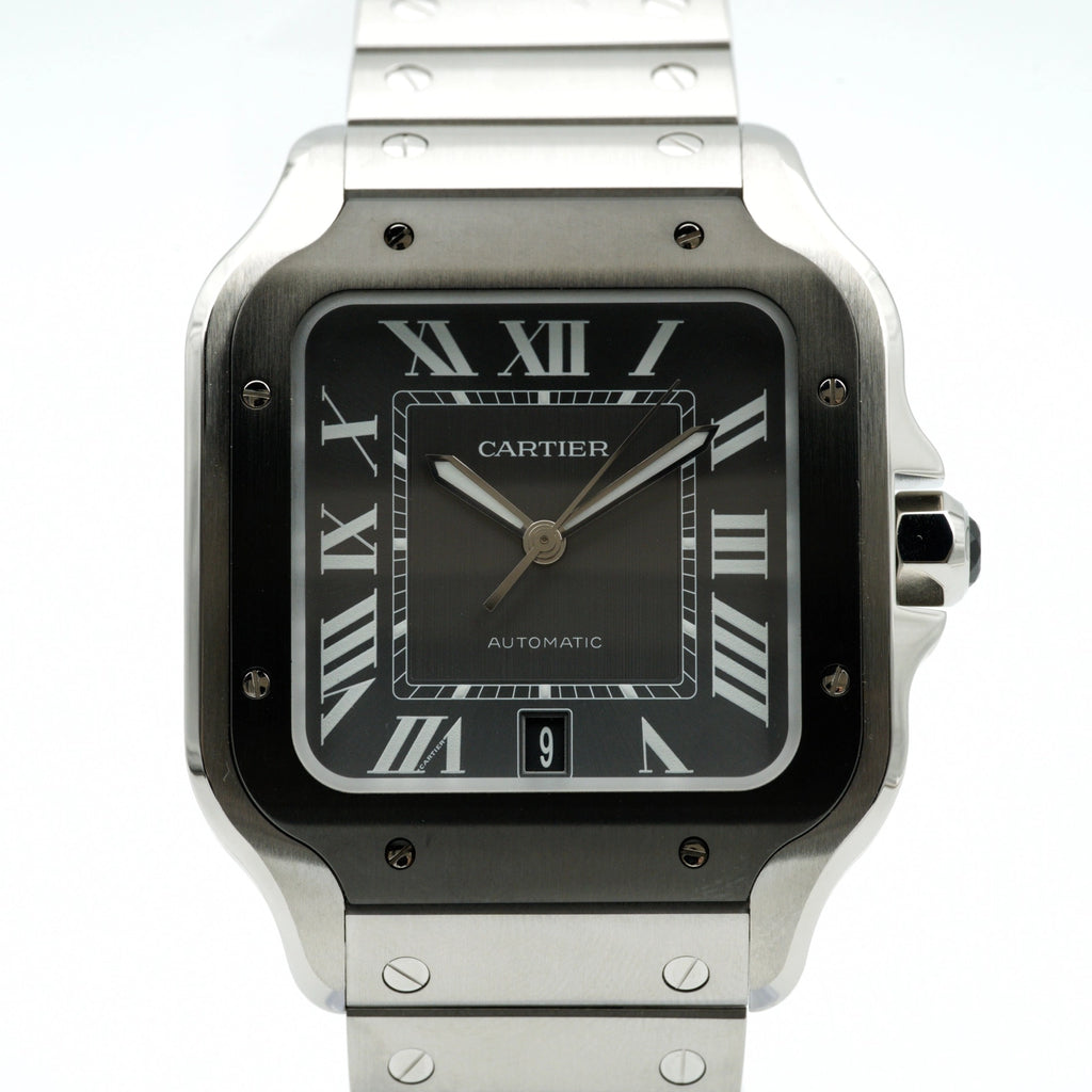 Cartier Santos de Cartier Large Gray Dial on Bracelet WSSA0037 Complete 2022