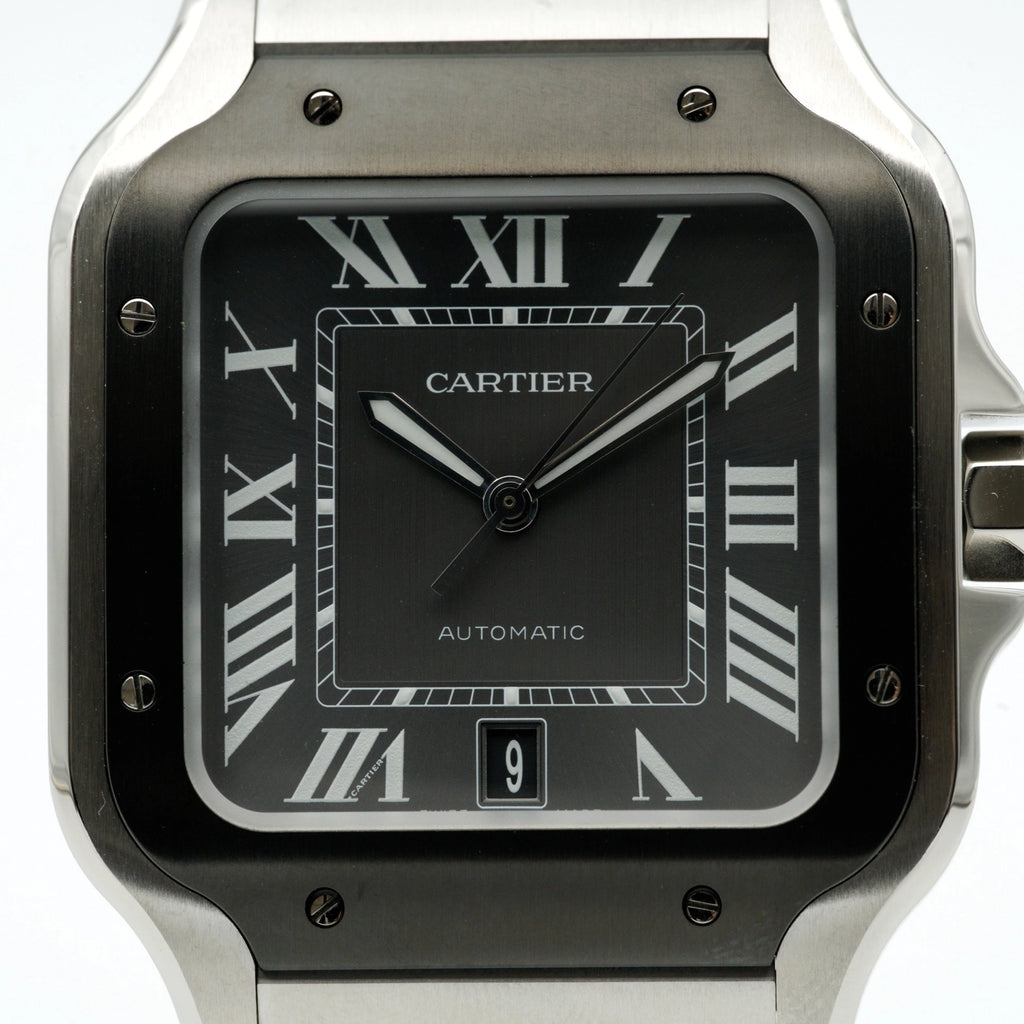 Cartier Santos de Cartier Large Gray Dial on Bracelet WSSA0037 Complete 2022