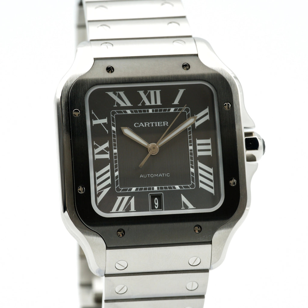 Cartier Santos de Cartier Large Gray Dial on Bracelet WSSA0037 Complete 2022