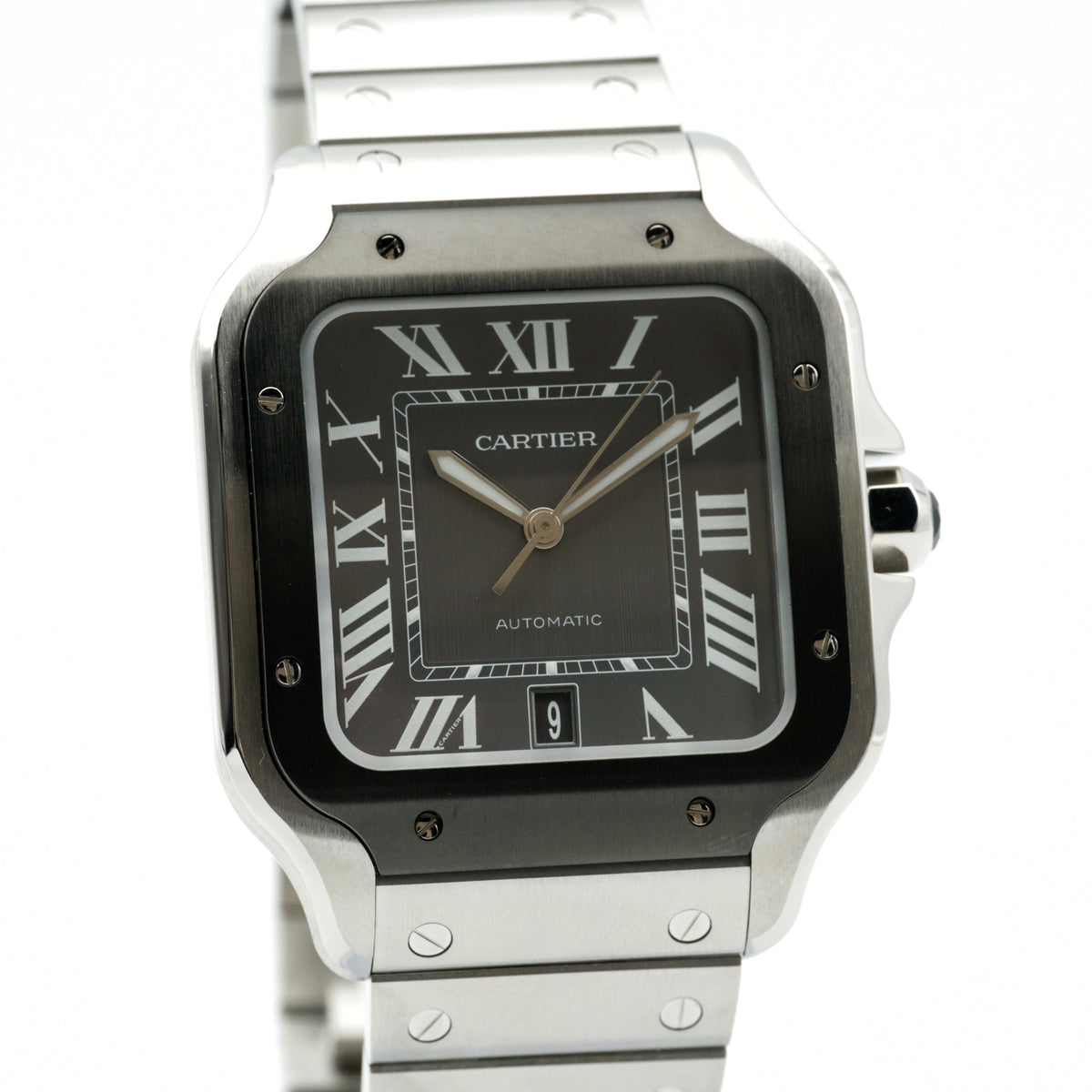 Cartier Santos de Cartier Large Gray Dial on Bracelet WSSA0037 Complete 2022