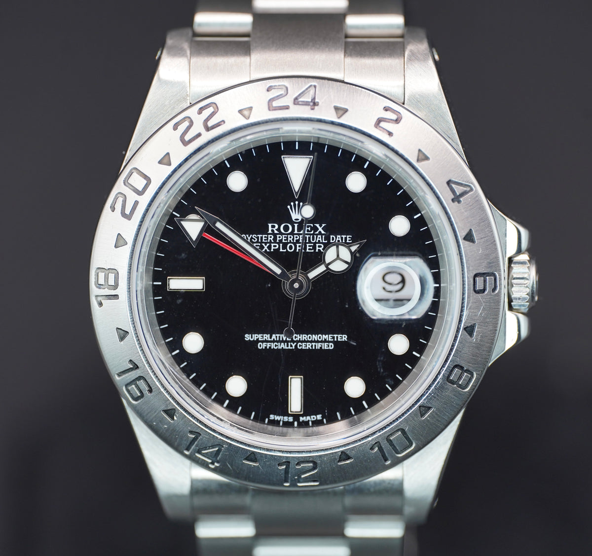 Rolex Explorer II Black Dial on Oyster 16570