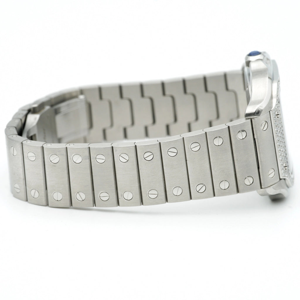 Cartier Santos de Cartier Medium Sunray Dial on Bracelet W4SA0005 Complete 2022