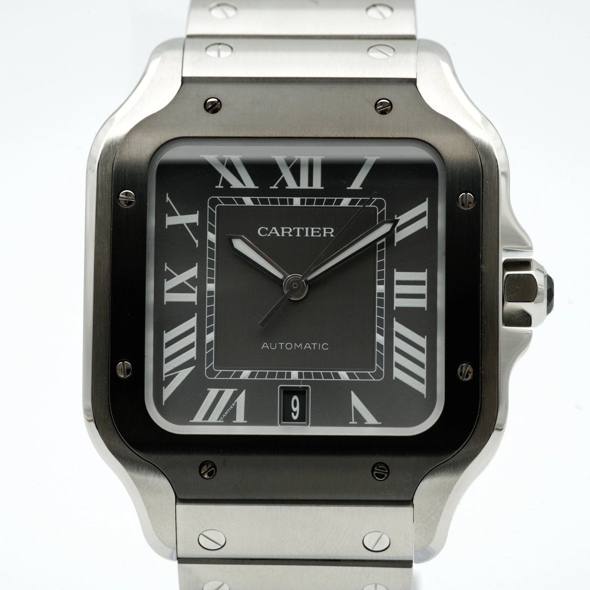 Cartier Santos de Cartier Large Gray Dial on Bracelet WSSA0037 Complete 2022