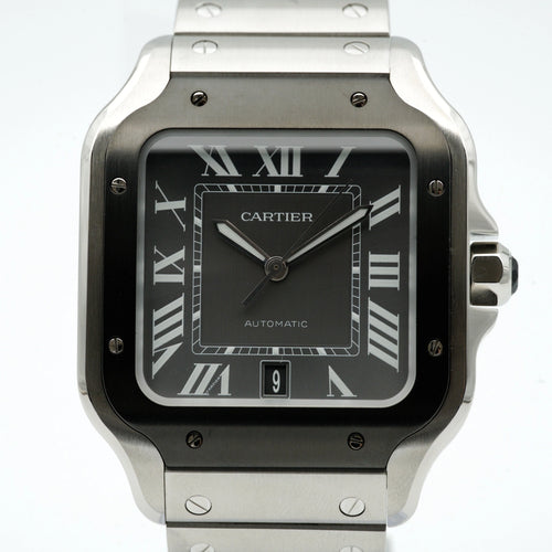 Cartier Santos de Cartier Large Gray Dial on Bracelet WSSA0037 Complete 2022