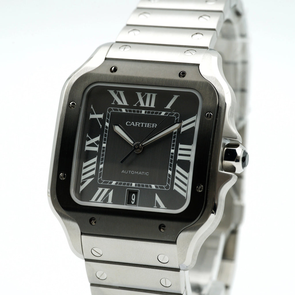 Cartier Santos de Cartier Large Gray Dial on Bracelet WSSA0037 Complete 2022