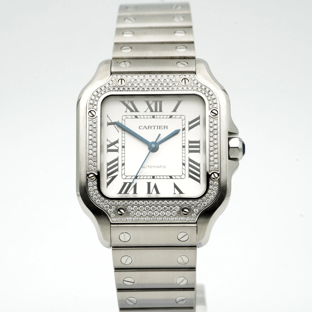 Cartier Santos de Cartier Medium Sunray Dial on Bracelet W4SA0005 Complete 2022
