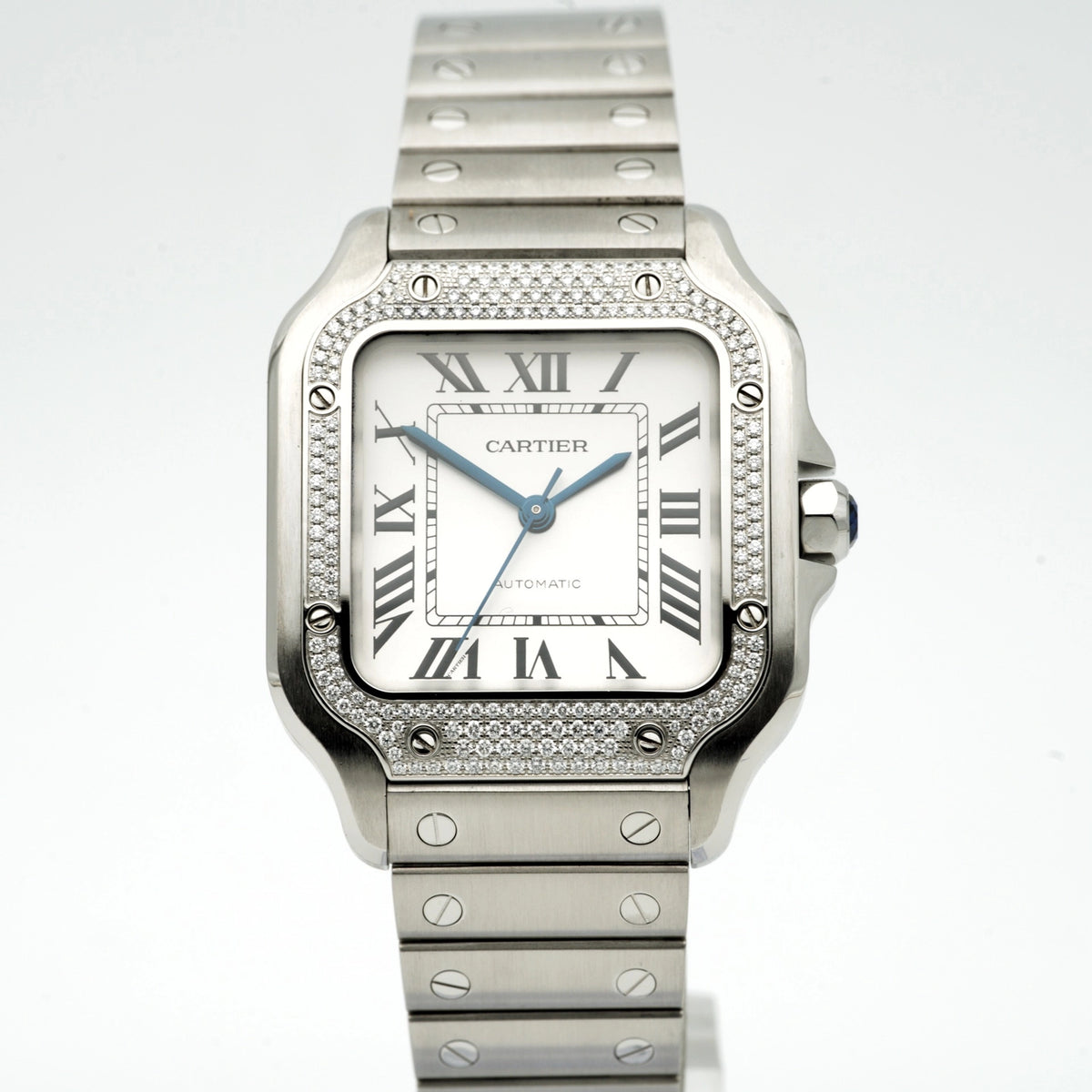 Cartier Santos de Cartier Medium Sunray Dial on Bracelet W4SA0005 Complete 2022