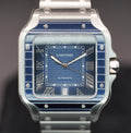 Cartier Santos Blue Dial on WSSA0048 Complete 2022