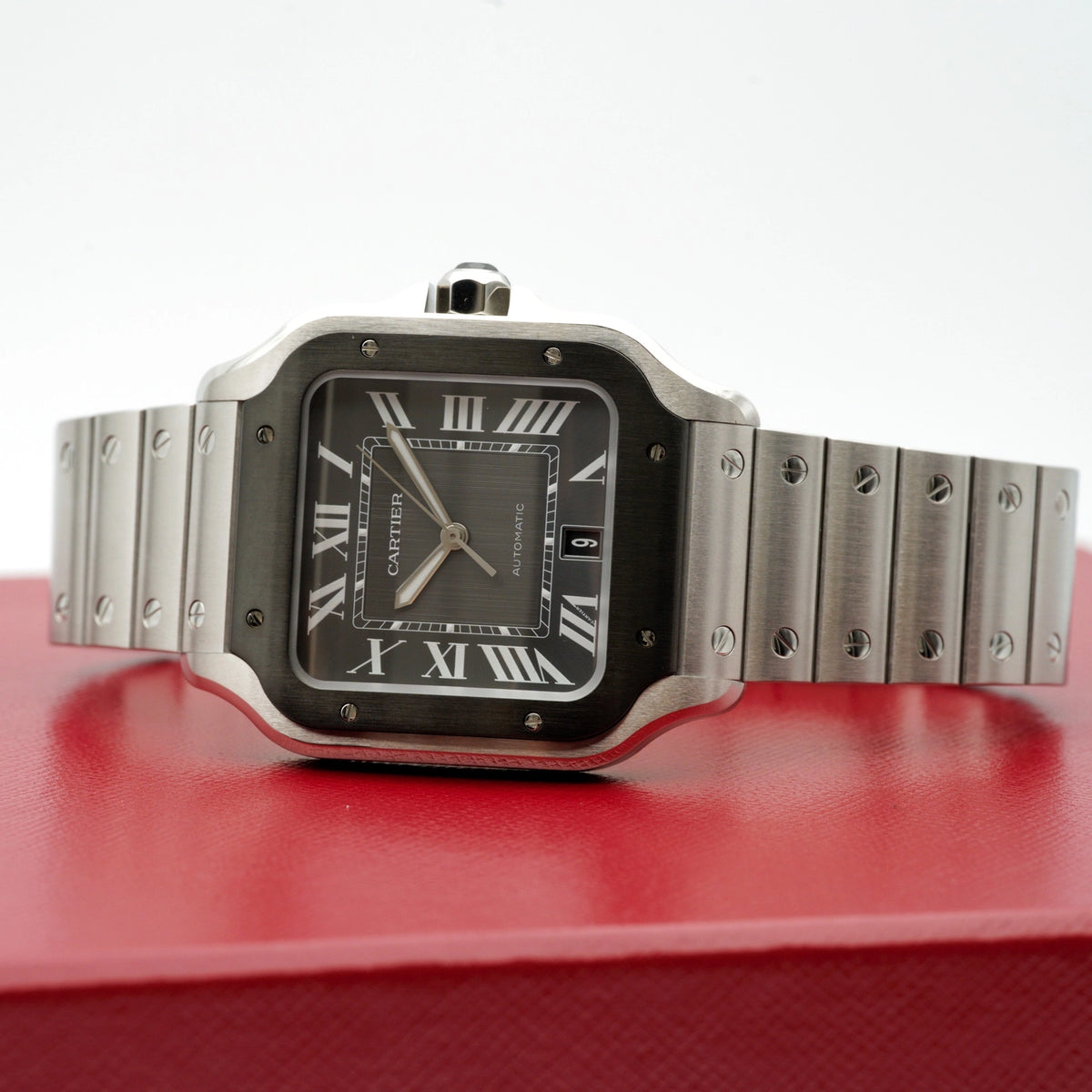 Cartier Santos de Cartier Large Gray Dial on Bracelet WSSA0037 Complete 2022